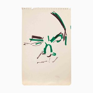 Reynold Arnould, Retrato, dibujo, 1970