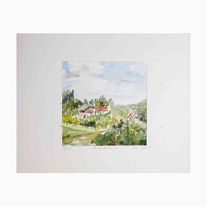 Armin Guther, Landscape, Watercolor, 1986