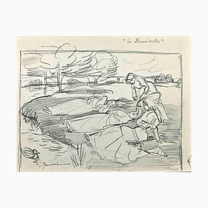 Pierre Georges Jeanniot, Les Demoiselles, Drawing, Late 19th Century
