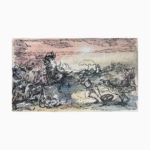 Giorgi Kukhalashvili, Hunting, 2009, Mixed Media on Paper