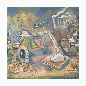 Giorgi Kukhalashvili, Untitled, 2019, Oil on Board