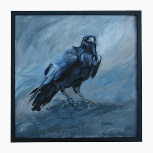 Helen Uter, The Crow, 2021, Acrylic on Paper