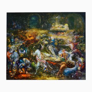 Giorgi Kukhalashvili, Expulsion of The Merchants, 2005, Oil on Canvas