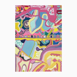 Tamta Chachanidze, Just One Breath, 2021, Acrylic & Marker on Canvas