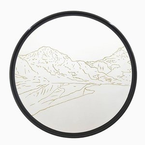 Weisshorn Golden Landscapes Tapestry with Gold Thread by Philippe Cramer