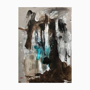 Frédérick Mazoir, Visiting 2, 2023, Mixed Media auf Papier