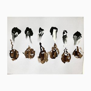 Frédérick Mazoir, Geotropisme 19, 2023, Técnica mixta sobre papel