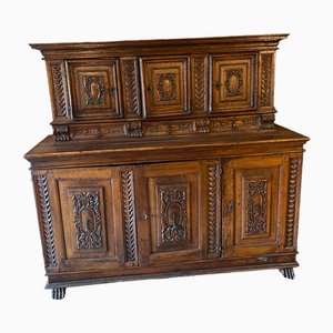 Credenza doppia in legno di noce, Toscana, fine XVI secolo