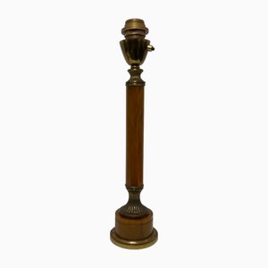 Base della lampada in bachelite ambrata e ottone dorato nello stile della Maison Jansen