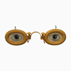Insegna di negozio di ottica in metallo, set di 2