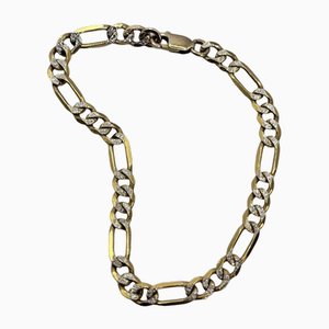 Vintage Figaro Armband aus 9 Karat Gold mit Diamantschliff