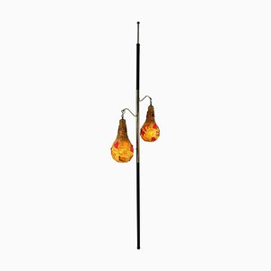 Vintage Multi-Color Acrylic Glass Tension Pole Floor Lamp, 1970s