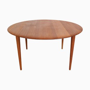 Round Teak Coffee Table by Peter Hvidt & Orla Mølgaard Nielsen for France & Son, 1950