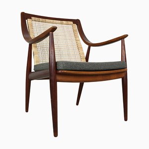 Poltrona Fd146 con respaldo de caña de Peter Hvidt & Orla Mølgaard-Nielsen, Dinamarca, 1960