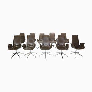 Bird Armchairs Model-Fk672 attributed to Preben Fabricius & Jørgen Kastholm for Walter Knoll, 1960, Set of 10