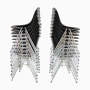 Sedia da pranzo DSS nera di Charles & Ray Eames per Herman Miller, 1974