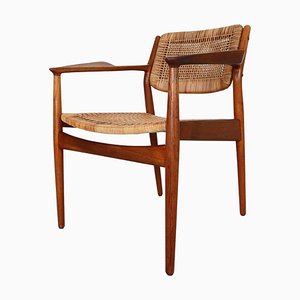 Chaise en Teck/Rotin Modèle 51 par Arne Vodder pour Sibast Furniture, Danemark, 1950s