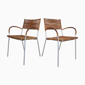Poltrone Mis B2 RVS in pelle di Tito Agnoli per Pierantonio Bonacina, 1990, set di 2