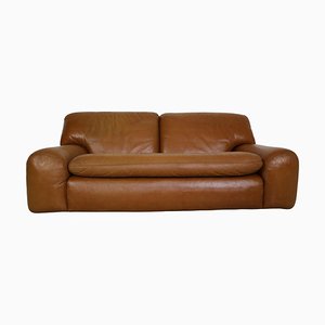 Cognac Leather 2-Seater Bengodi Sofa by Cini Boeri for Arflex, Italy, 1970