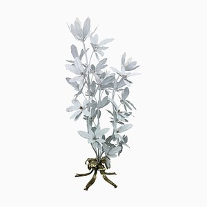 Lámpara de pie Flower de latón de Hans Kögl, años 70
