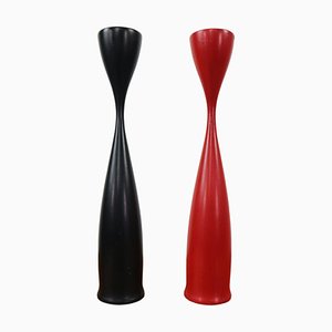 Tulpenförmige Kerzenhalter, Schweden, 1960er, 2er Set