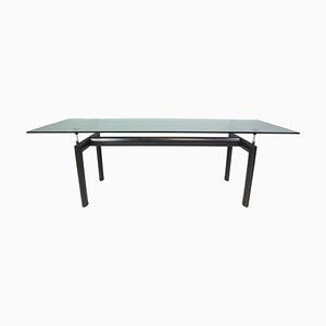 Glass Dinning Table LC6 attributed to Le Corbusier for Cassina, Italy, 1974