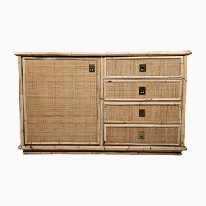 Rattan & Messing Schrank von Dal Vera, 1970er