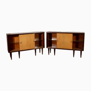 Zweifarbige Sideboards mit Schiebetüren im Art Deco Stil, 2er Set
