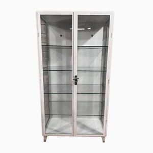 Mid-Century Arztschrank aus Eisen & Glas, 1950er
