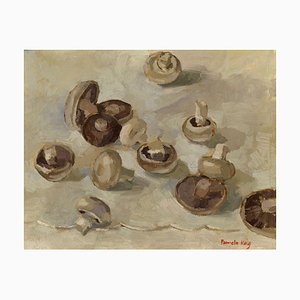 Pamela Kay RWS, Mushrooms Study, 20th Century, Oil Painting