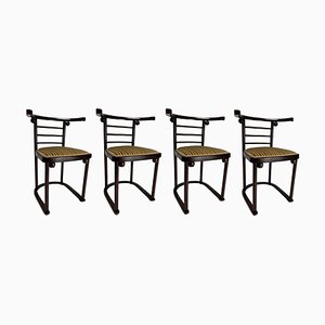 Fledermaus Chairs attributed to Josef Hoffmann for J.J. Kohn, Austria, 1905, Set of 4