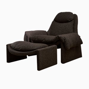 P60 Sessel und Fußhocker, 1962, 2er Set