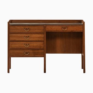 Vintage Dressing Table in Walnut and Glass by Josef Frank, 1950s