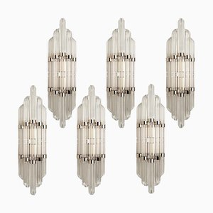 Vintage Flower Shaped Glass Rod Wall Sconce, 1960