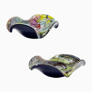 Scodelle Mid-Century in vetro di Murano di Dino Martens per Avem, anni '50, set di 2