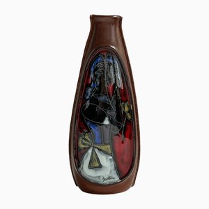 Italian Ceramic Flower Vase by Marcello Fantoni, 1960s