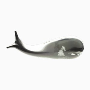 Large Crystal Jonah Whale by Vicke Lindstrand for Kosta, 1970s