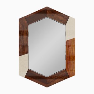 Miroir Hexagonal Mid-Century en Bois par Hommés Studio