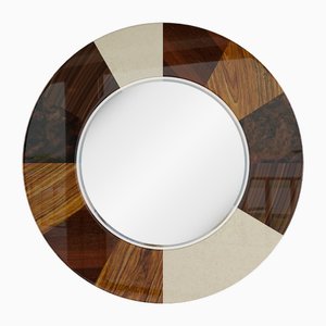 Mid-Century Modern Wood Blanco Mirror by Hommés Studio