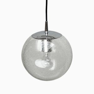 Vintage German Space Age Ah 105 Glass Ball Pendant Lamp from Peill & Putzler, 1970s