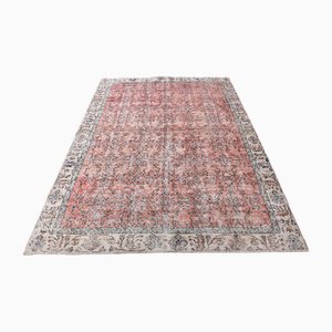 Türkischer Vintage Teppich aus Baumwolle & Wolle
