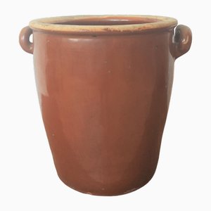 Antique Industrial Style Stoneware Pot, 1890s