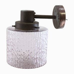 Lampada da esterno in rame e vetro, anni '60