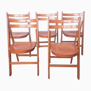 Sedie pieghevoli vintage, anni '50, set di 5