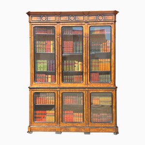Librería antigua de nogal y ébano, 1860