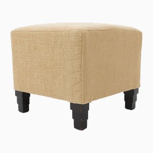 Quadratischer Art Deco Pouf, 1930er