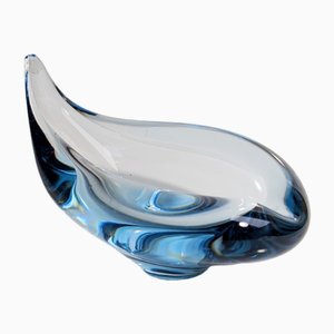 Cendrier Akva Bleu d'Eau par Per Lütken pour Holmegaard, 1950s