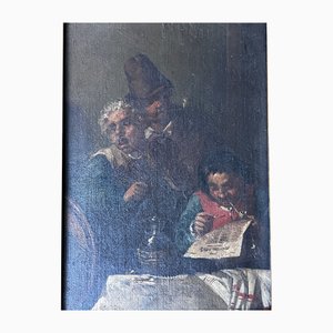 Flemish School Artist, Tavern Scene, 18th Century, Oil on Panel