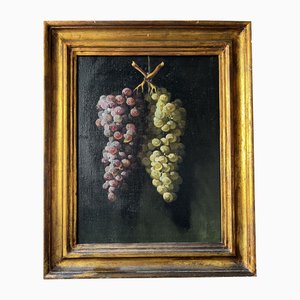 Due grappoli d'uva, Olio su tela, XVIII secolo