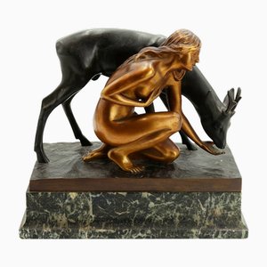 Erich Schmidt-Kestner, Die Fütterung, 1915, Bronze